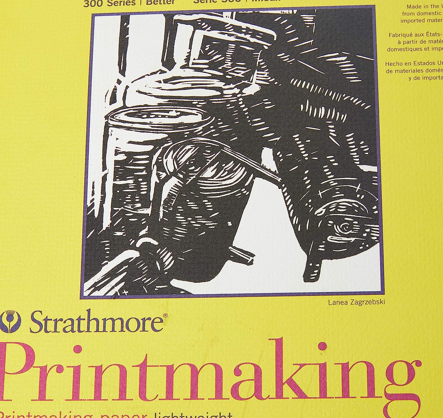 Strathmore 300 Series Printmaking Paper Pad, Glue Bound, 8x10 inches, 40 Sheets (120g) - Artist Paper for Adults and Students - Block Printing, Linocut, Screen Printing - Image 3